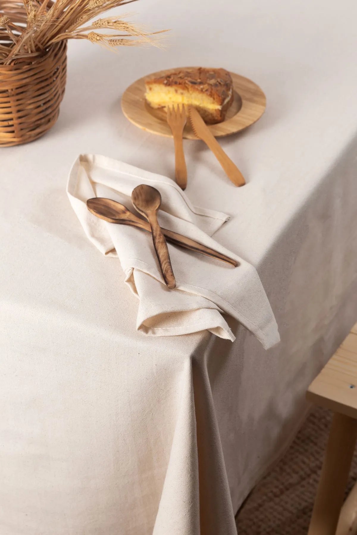 Organic Raw Texture Linen Tablecloth