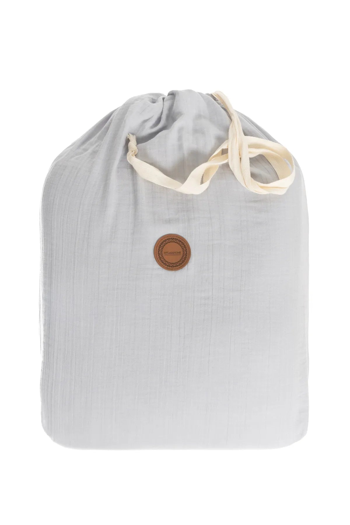 Cloudy Mood 2 Layer Muslin Double Duvet Cover Set - Light Grey