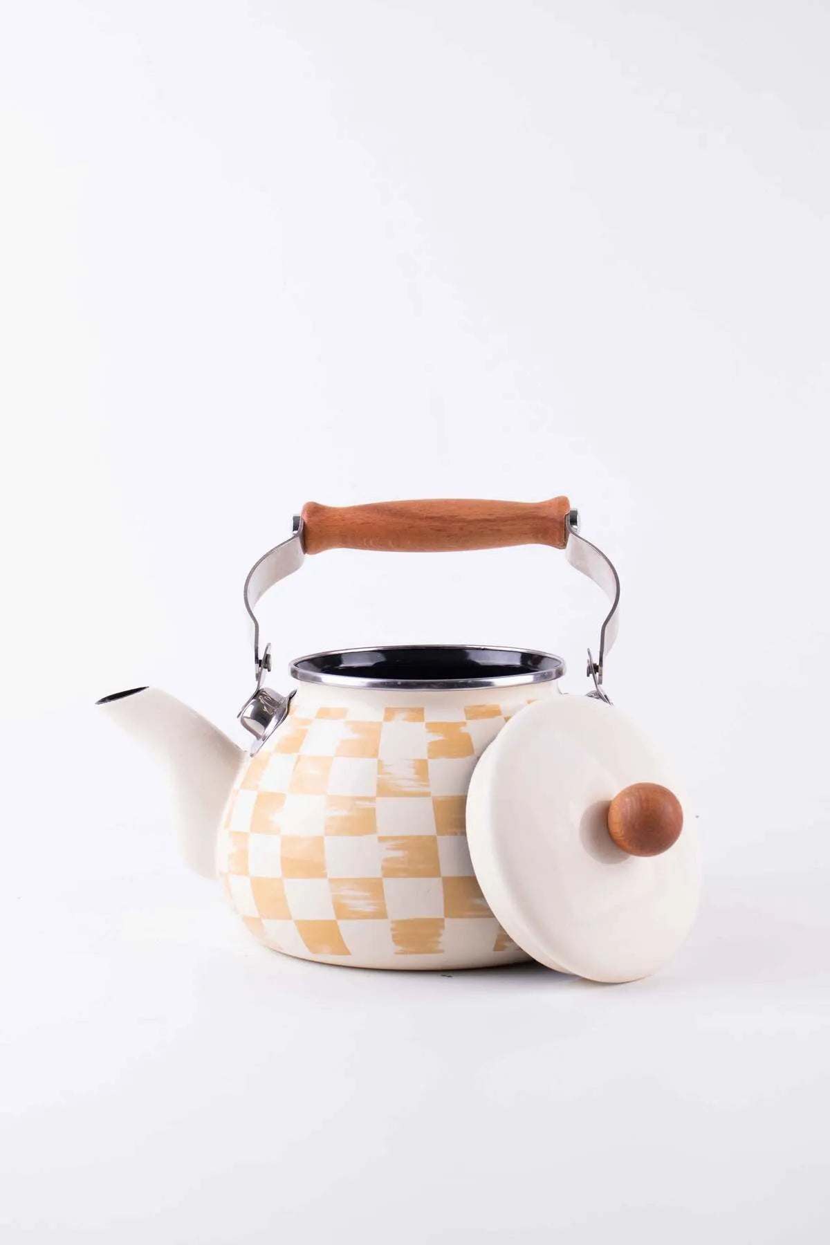 Beige Enamel Kettle