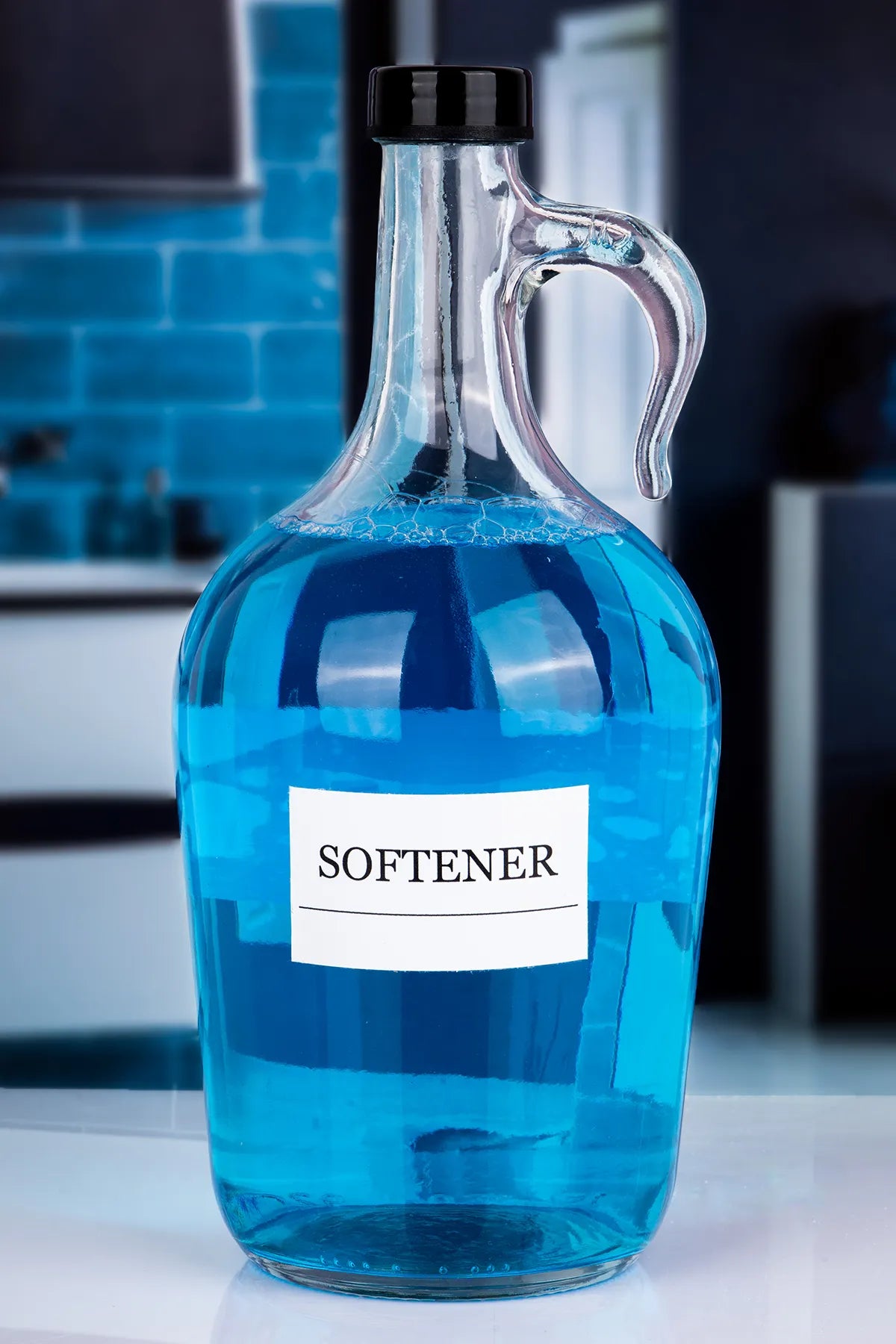 Black Lid Laundry Glass Bottle 1500 ml
