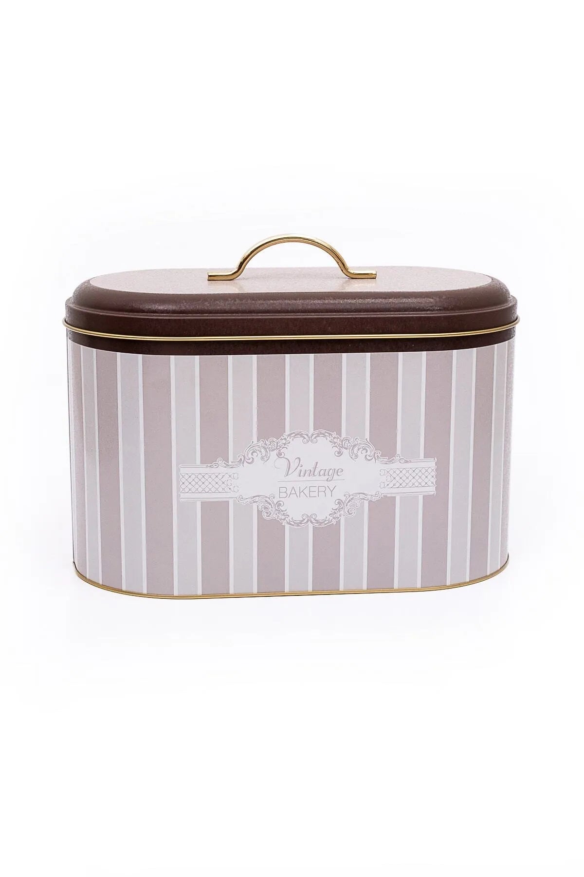 Vintage Elegance Metal Bread Storage Container