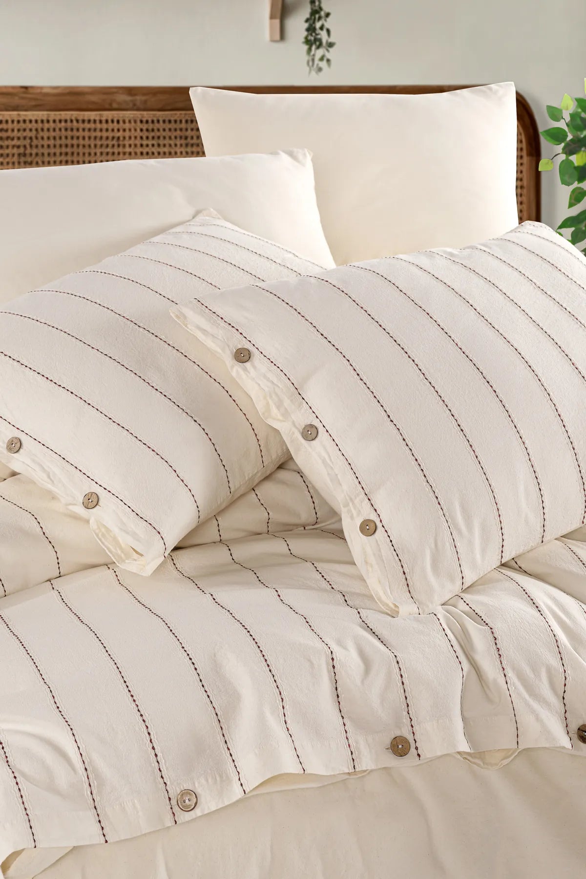 Hestia 100% Cotton Washable Vintage Duvet Cover Set