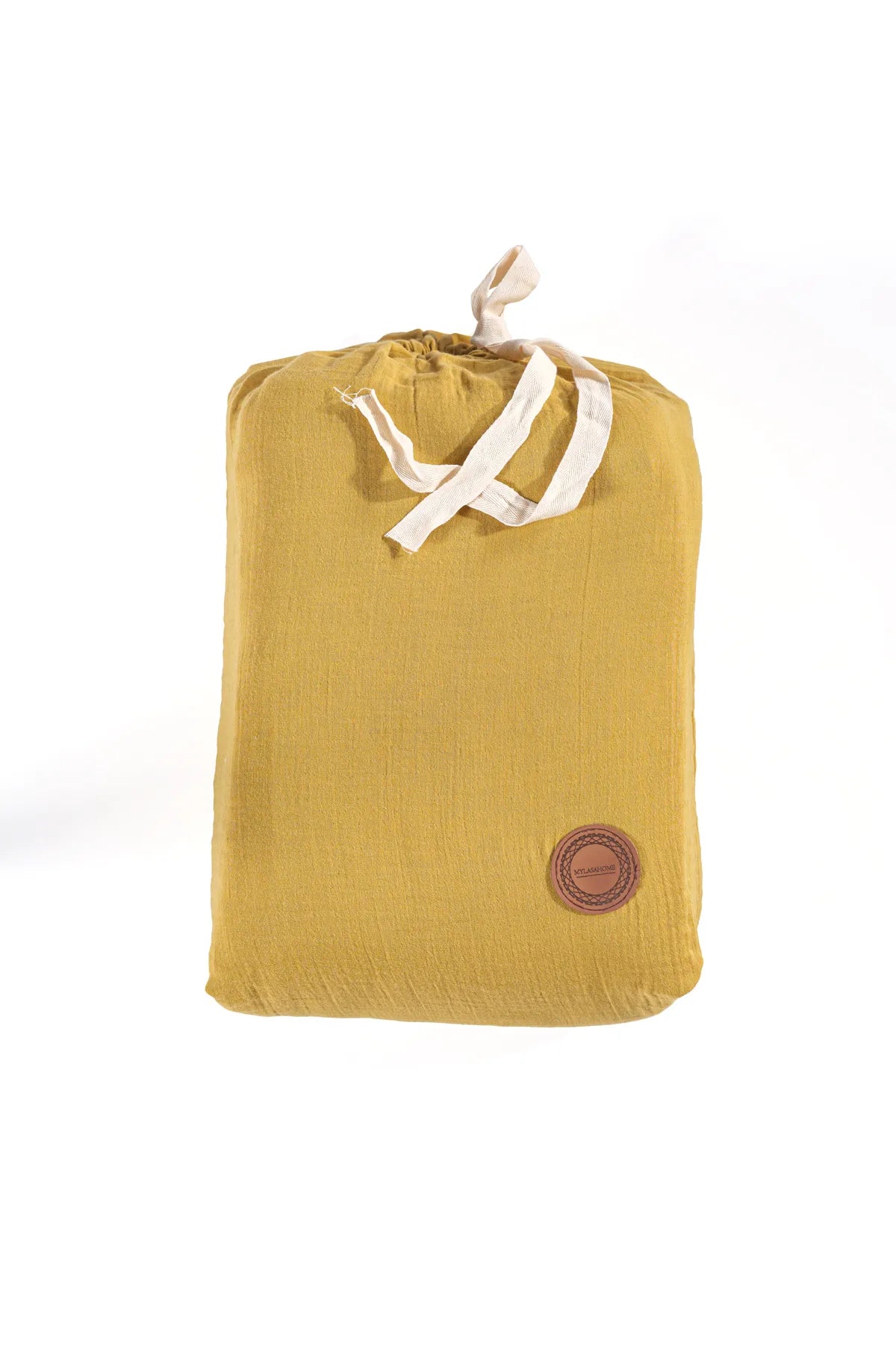 Cloudy Mood 2 Layer Muslin Double Duvet Cover Set - Mustard