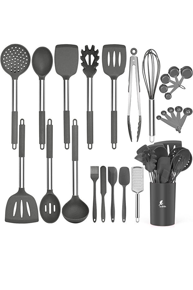 Guojin 26 Piece Stainless Steel Silicone Spatula Kitchen Set