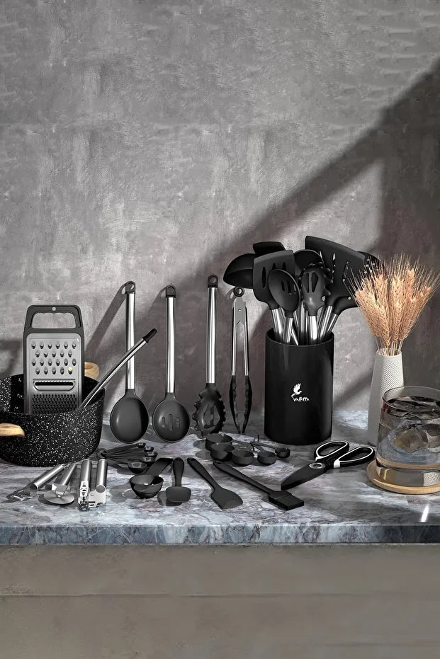 Marbella 35 Piece Stainless Steel Silicone Kitchen Set