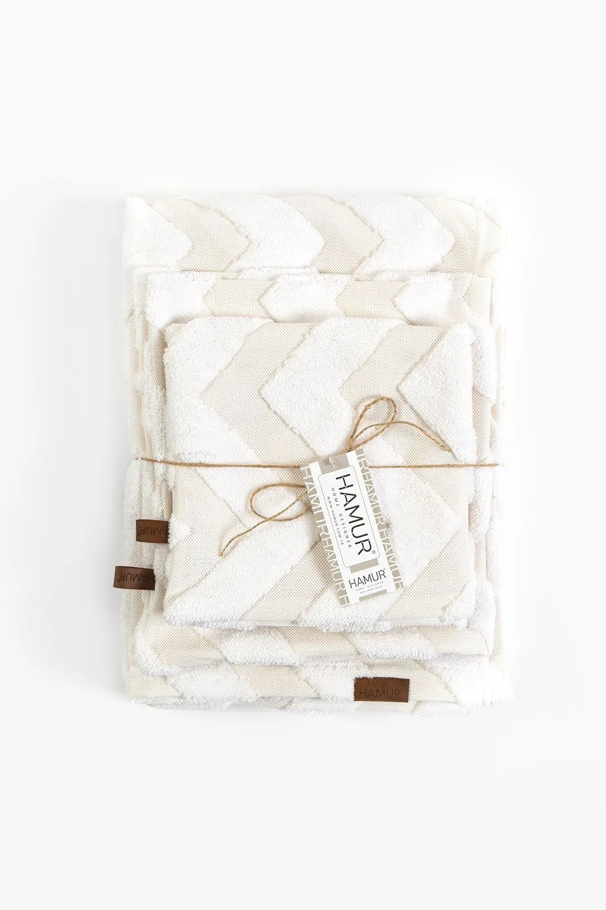 Line Bed Runner Set Scandinavian Bohemian Pattern