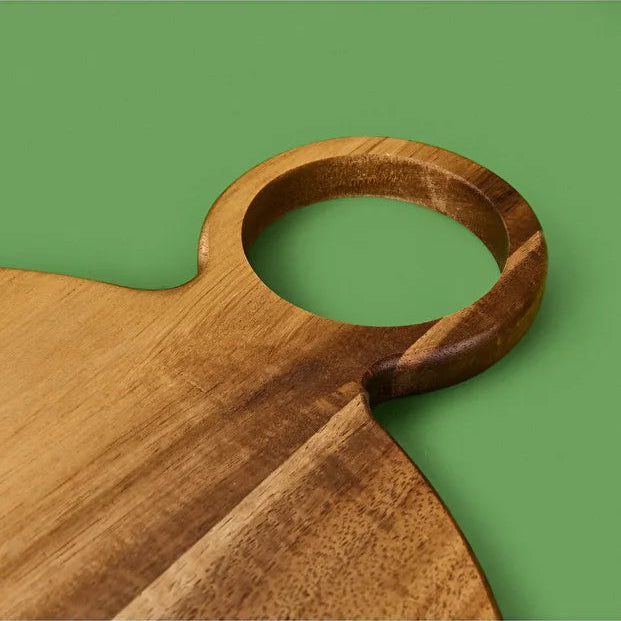 Acacia Round Cutting Board - Brown - 38x28 cm