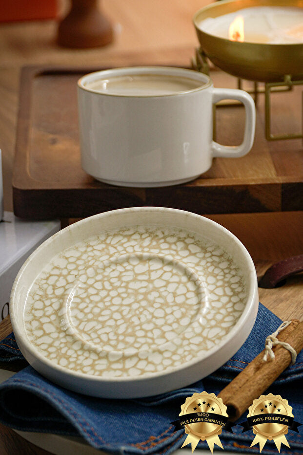 Side Porcelain Tea/Cappuccino Cup 2 Person Set