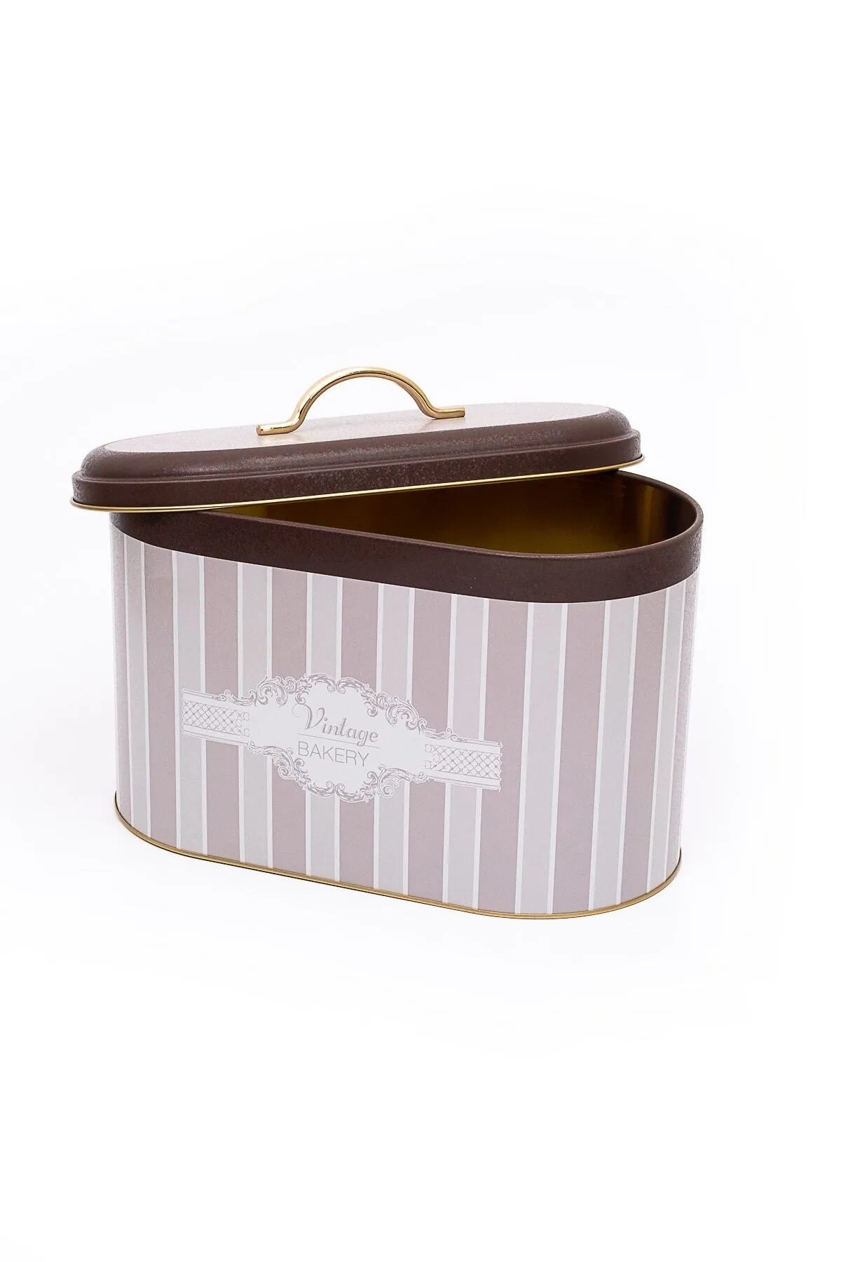 Vintage Elegance Metal Bread Storage Container