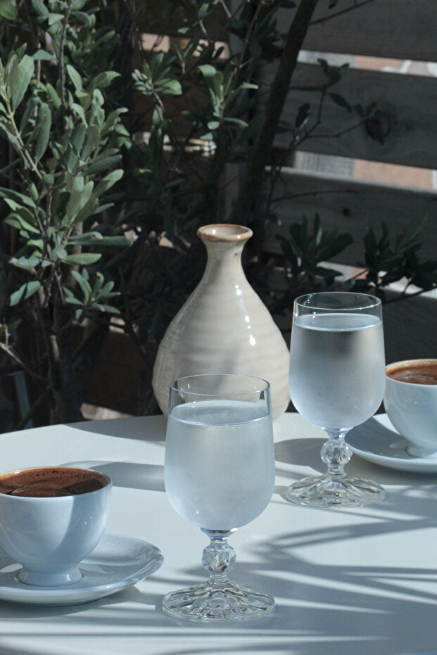 Claudia Crystal 6 Piece Coffee Side Glasses 135 cc
