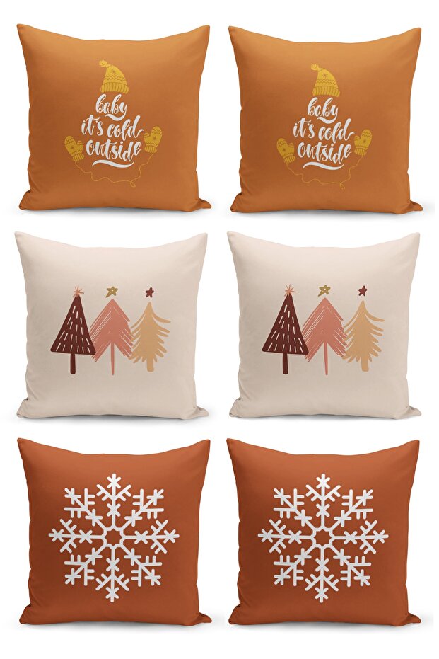 6 Piece Pillow Cover Double Sided Digital Print