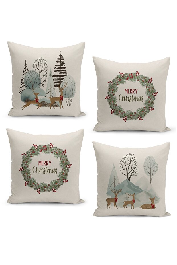 4 Piece Pillow Cover Double Sided Digital Print