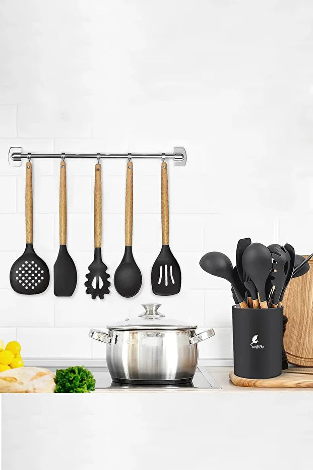 Marselis 35 Piece Wooden Silicone Kitchen Set