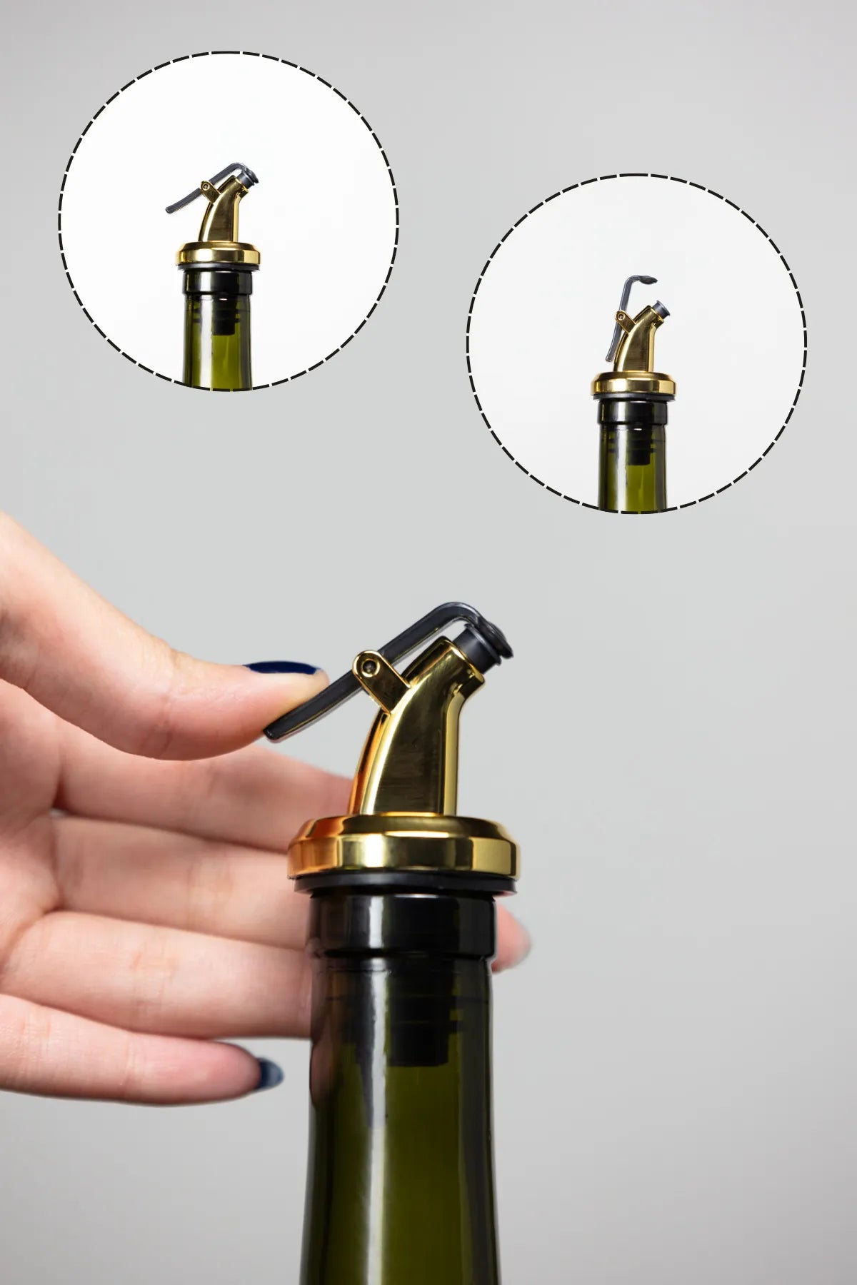 Wooden Stand Oil and Vinegar Glass Bottles 750 ml