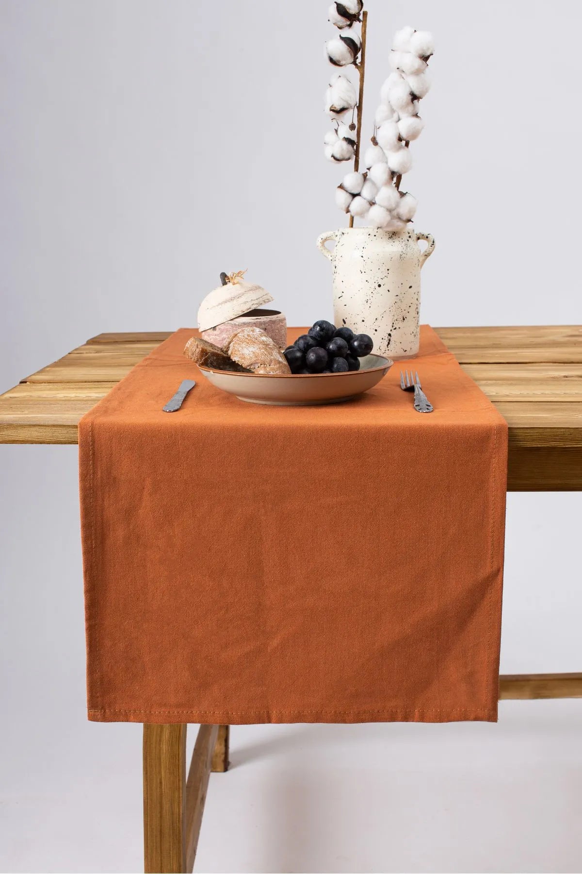 Organic Raw Linen Runner 40 X 150 Cm