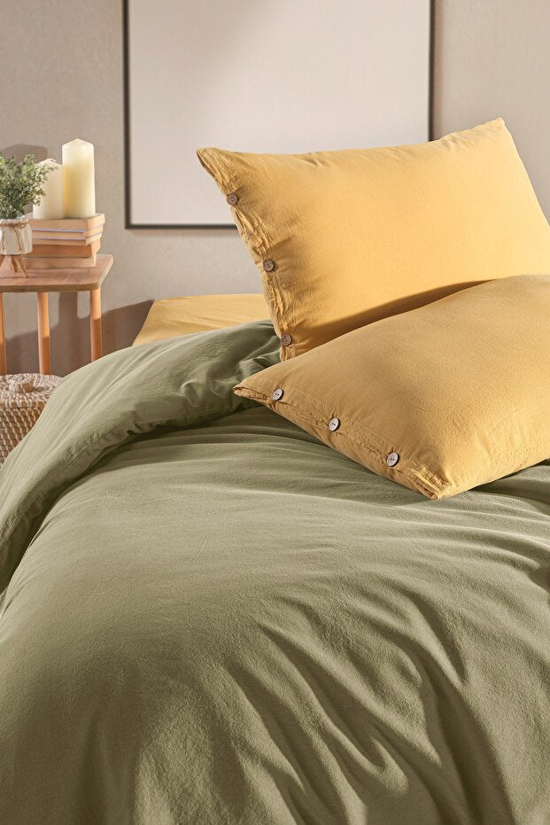 Loy 100% Cotton Washable Vintage Duvet Cover Set