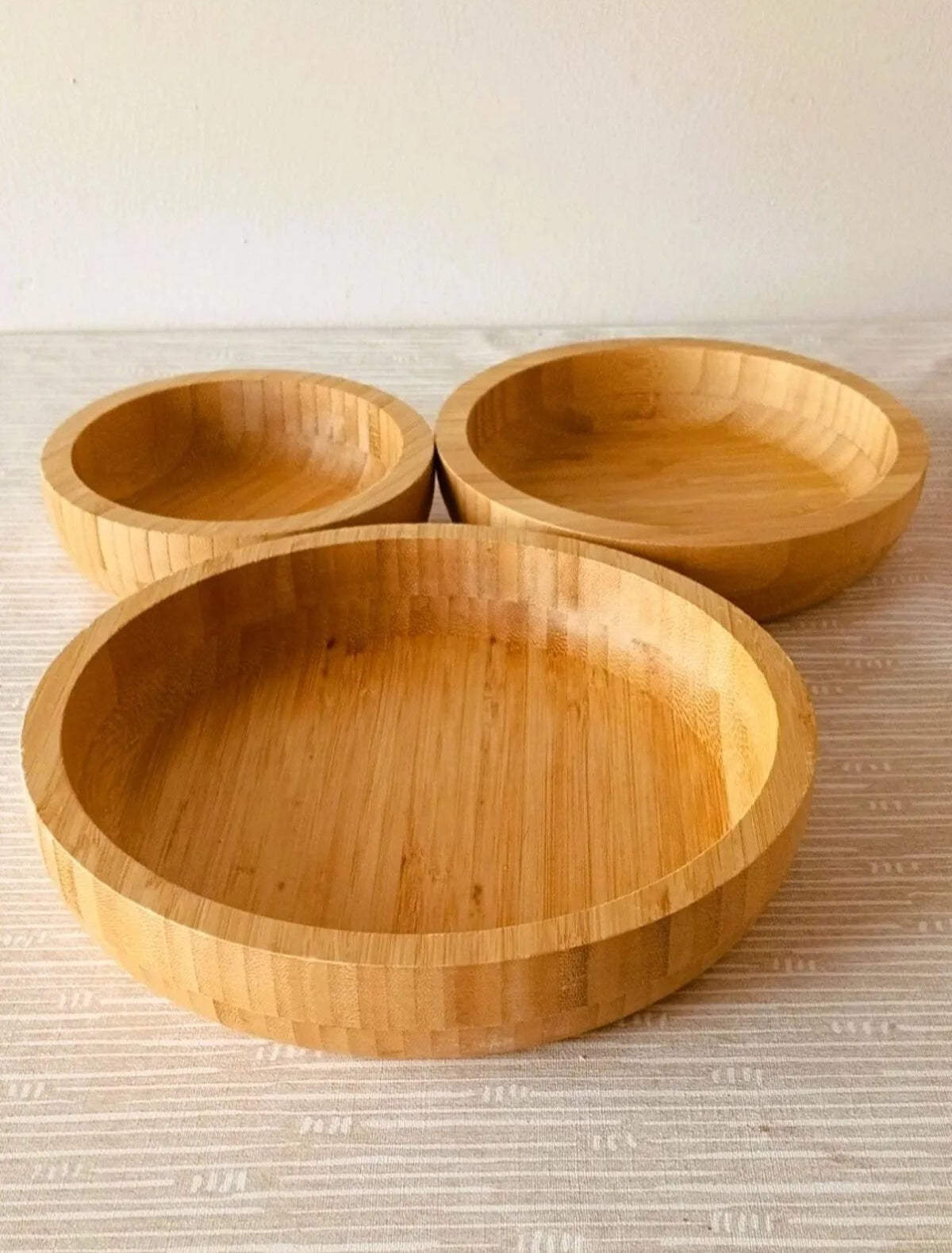 Bamboo 3 Piece Bowl Set