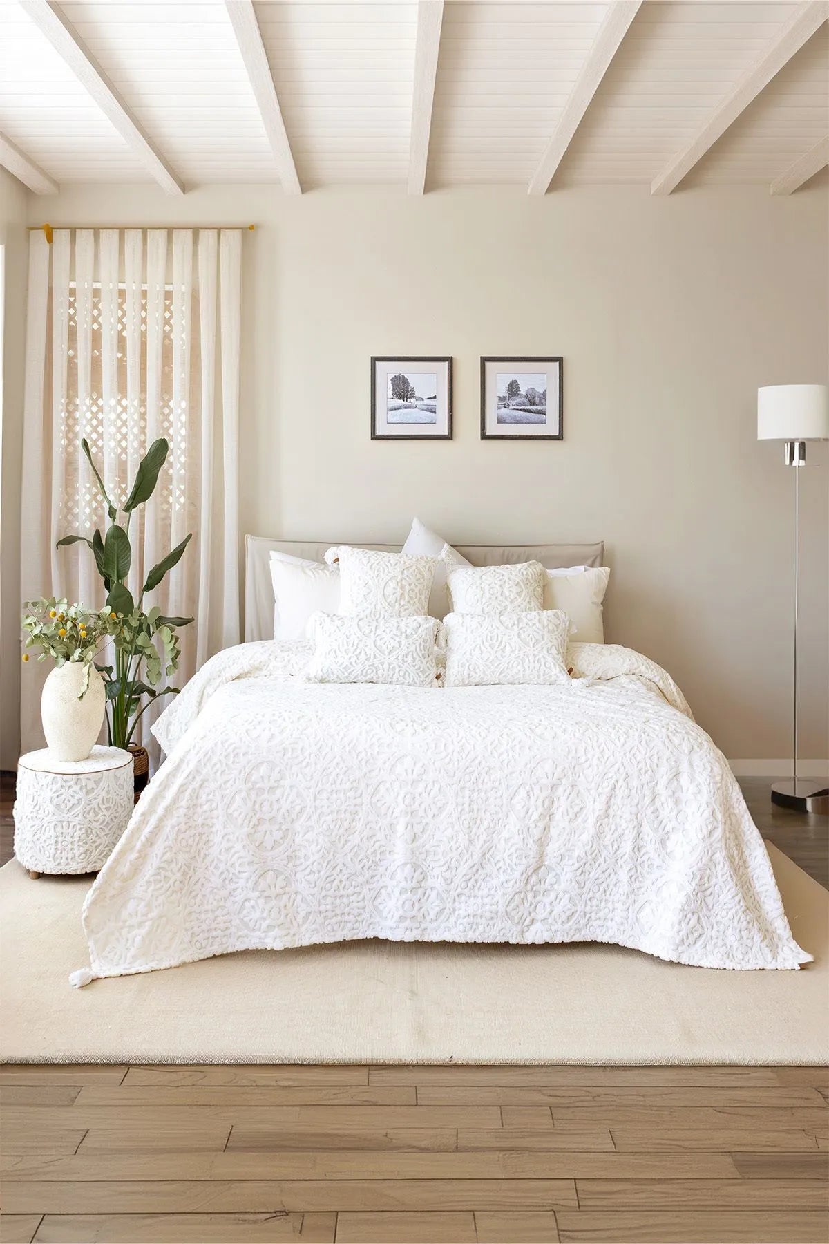 Motive Scandinavian Bedspread Set Bohemian Pattern