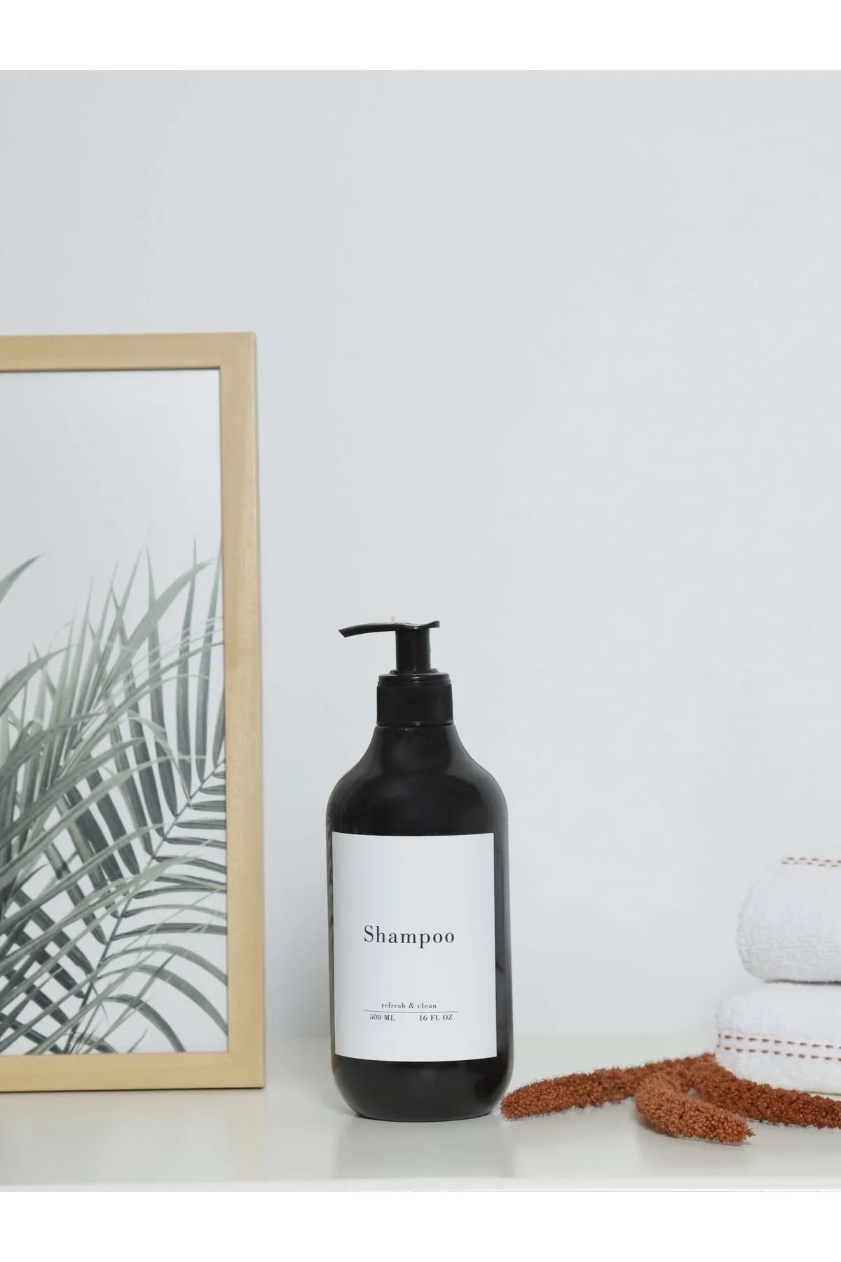 Soap Dispenser Black Plastic Bottle - 500 ml 1 Piece