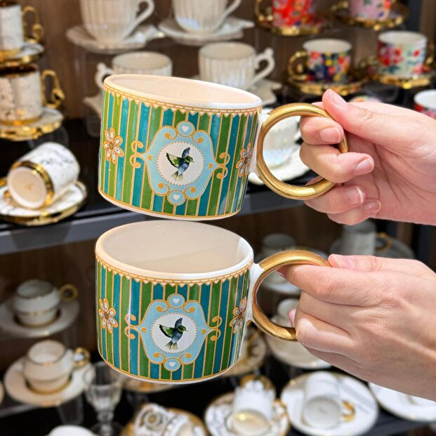 Luxury Piano Bird Mug 2 Piece Set