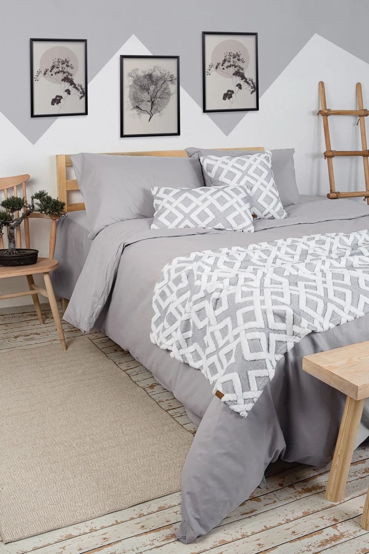 Mila Bed Runner Set Scandinavian Bohemian Pattern