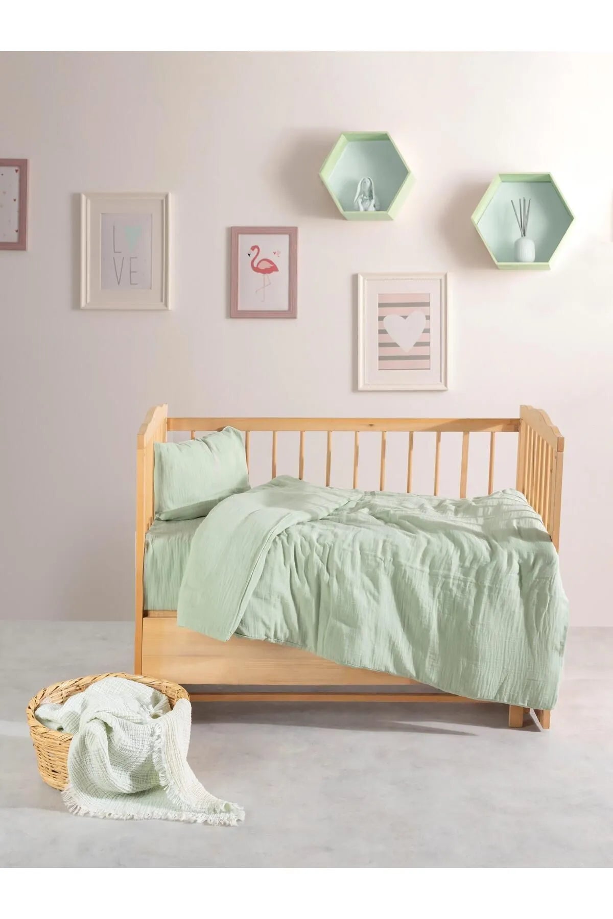Muslin 100% Natural Cotton Baby Duvet Cover Set 100 X 150cm