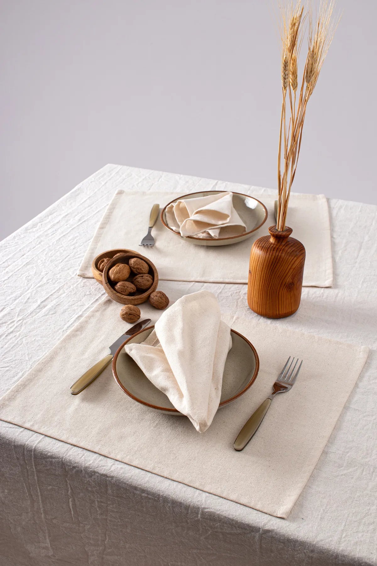8 Pack Organic Raw Texture Linen Amercian Service Placemat 35 X 45 Cm