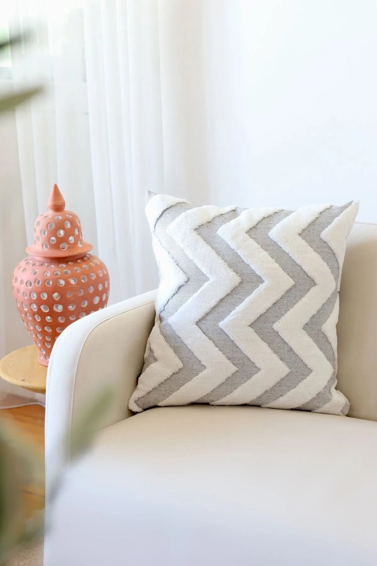 Line Decorative Pillowcase Scandinavian Bohemian Design (1 Piece)