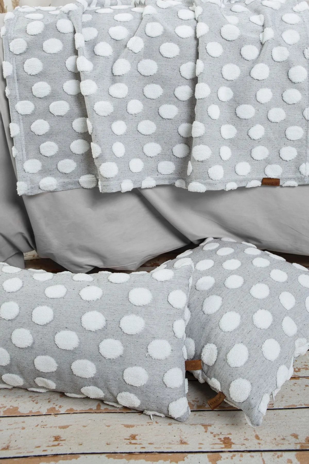 Point Bed Runner Set Scandinavian Bohemian Pattern