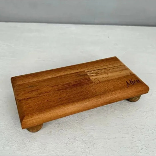 Rustic Natural Wood Stand Round Legged