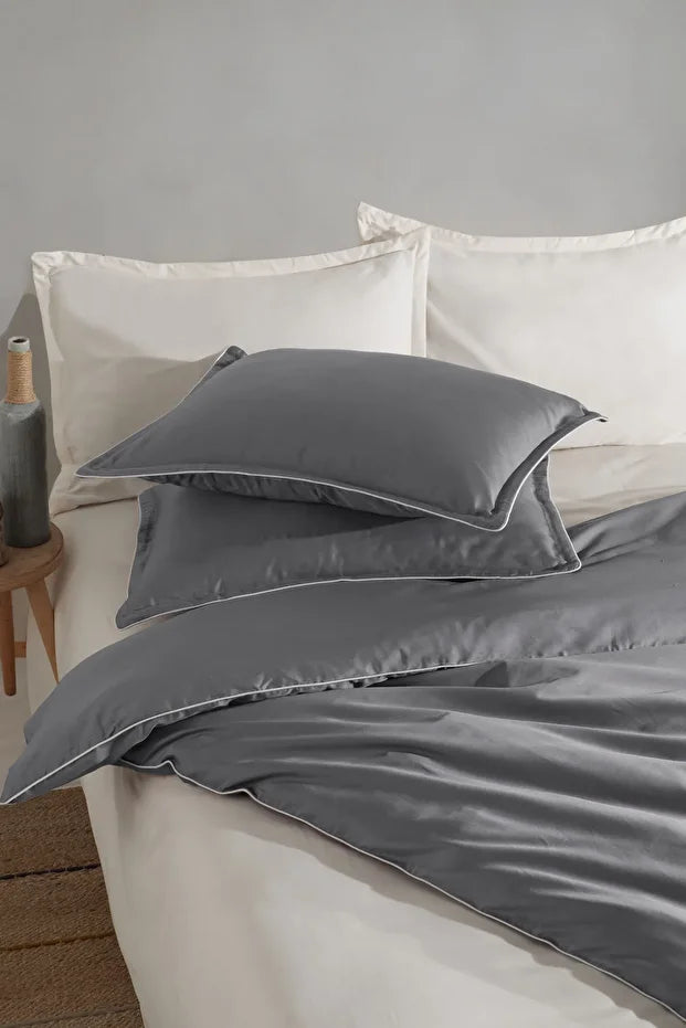 Viridis 100% Cotton Satin Duvet Cover Set