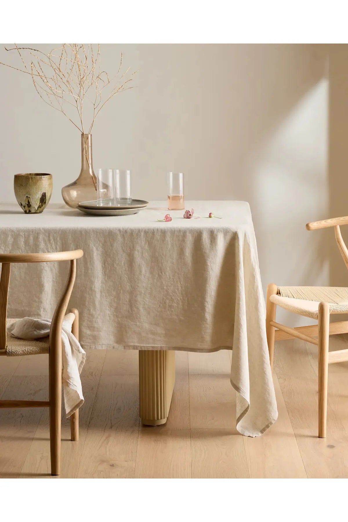Organic Raw Texture Linen Tablecloth