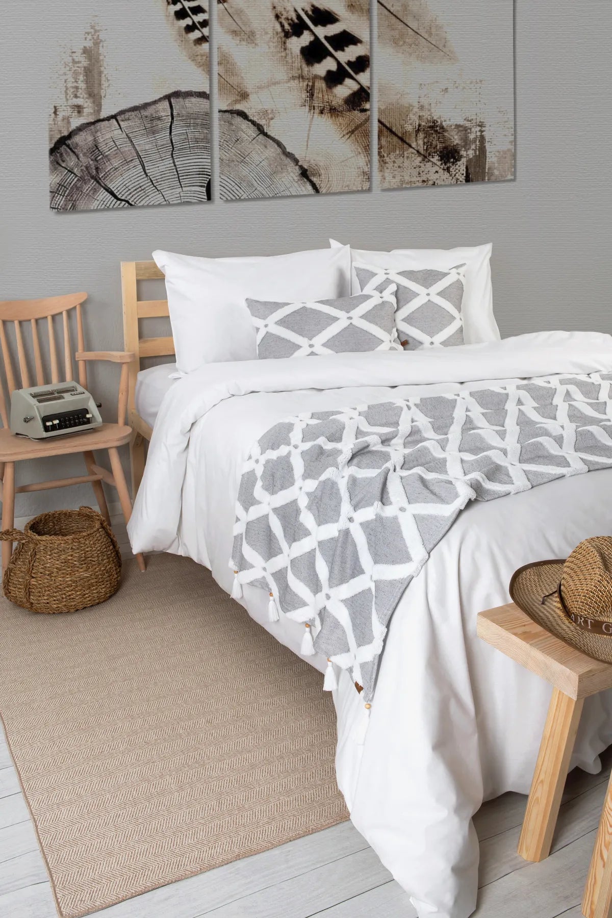 Bella Bed Runner Set Scandinavian Bohemian Pattern