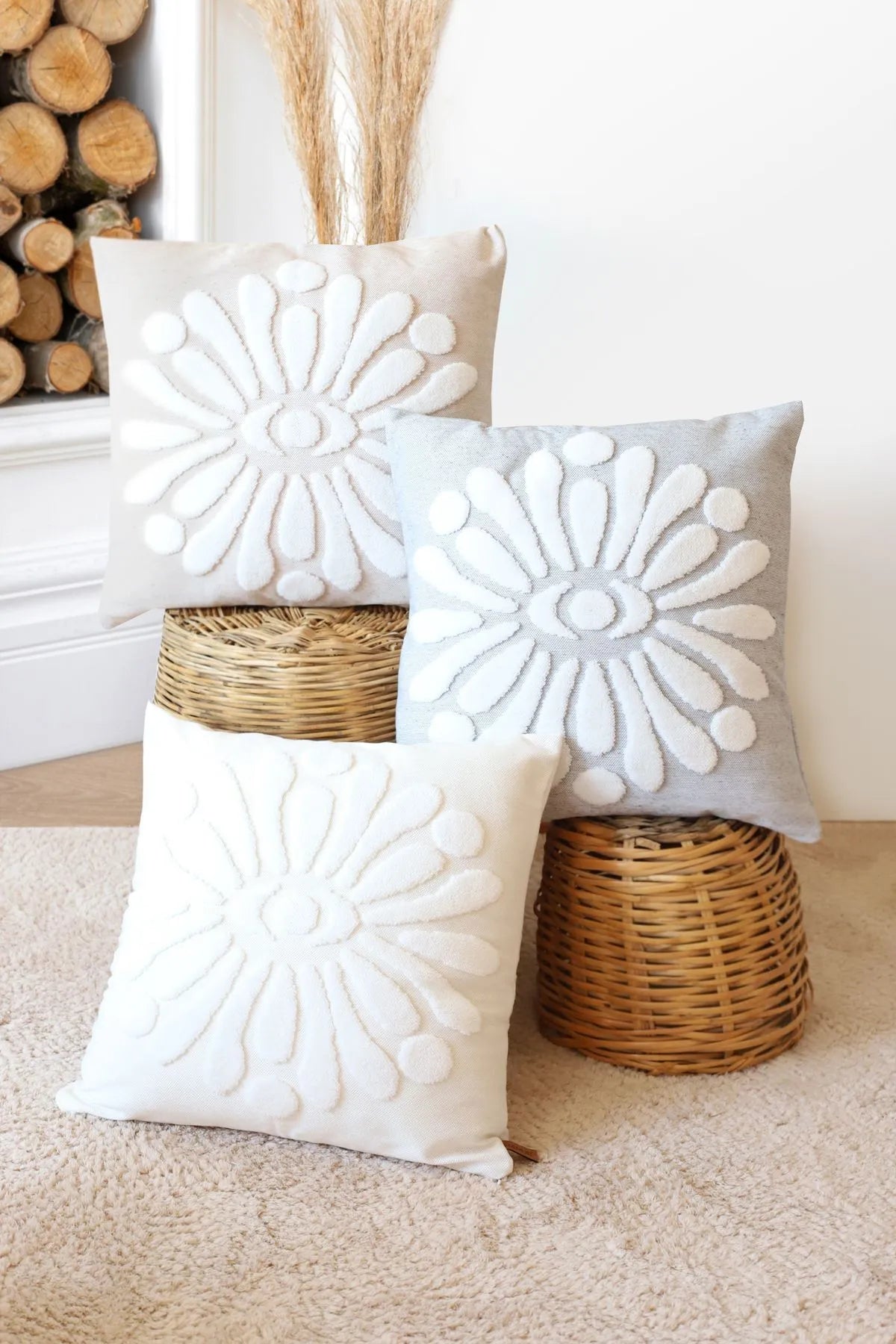 Boho Decorative Pillowcase Scandinavian Bohemian Design (1 Piece)