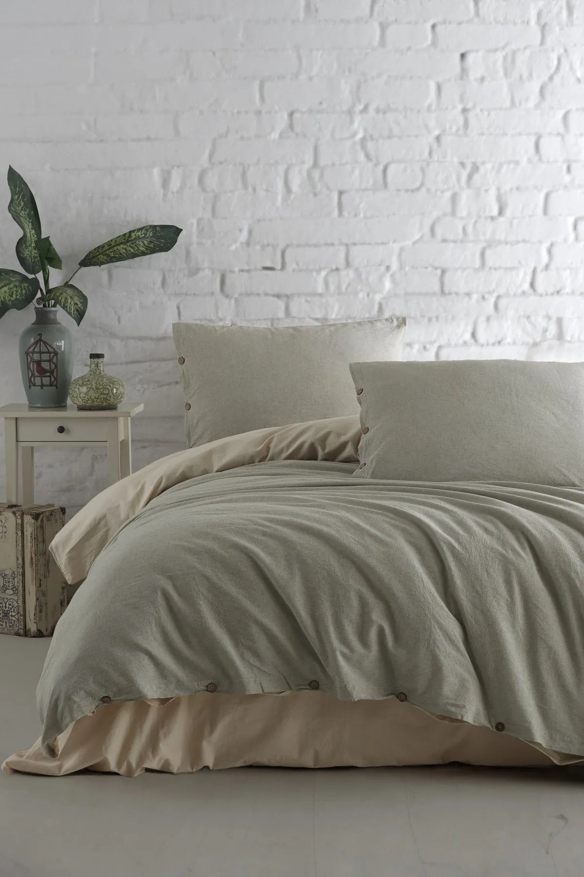 Athena 100% Cotton Washable Duvet Cover Set