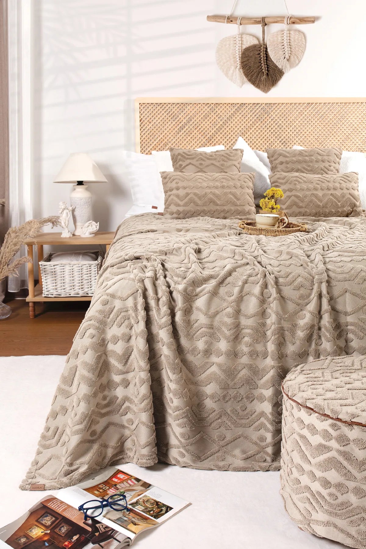 Letta Scandinavian Bedspread Set Bohemian Pattern