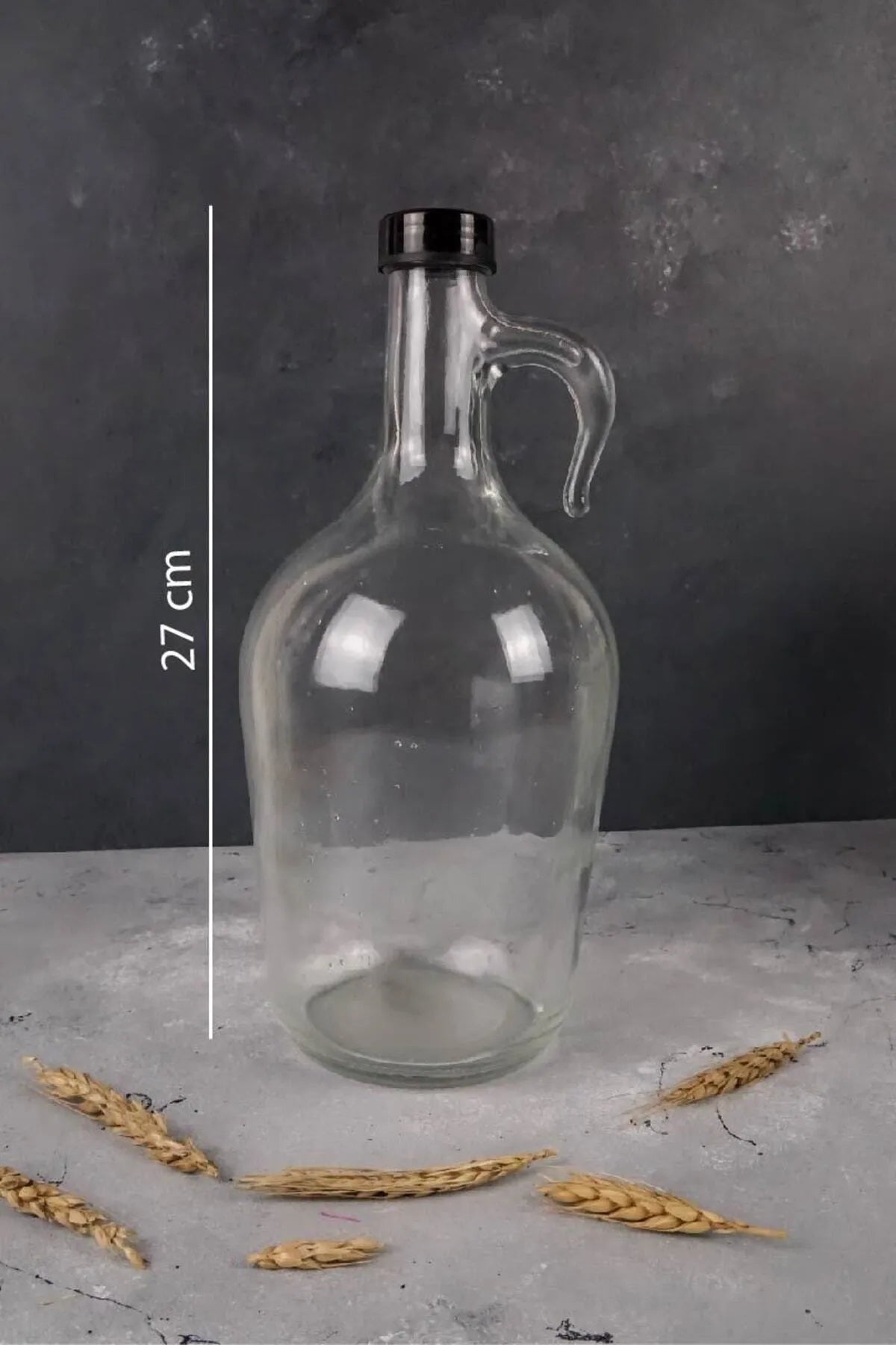 Black Lid Laundry Glass Bottle 1500 ml