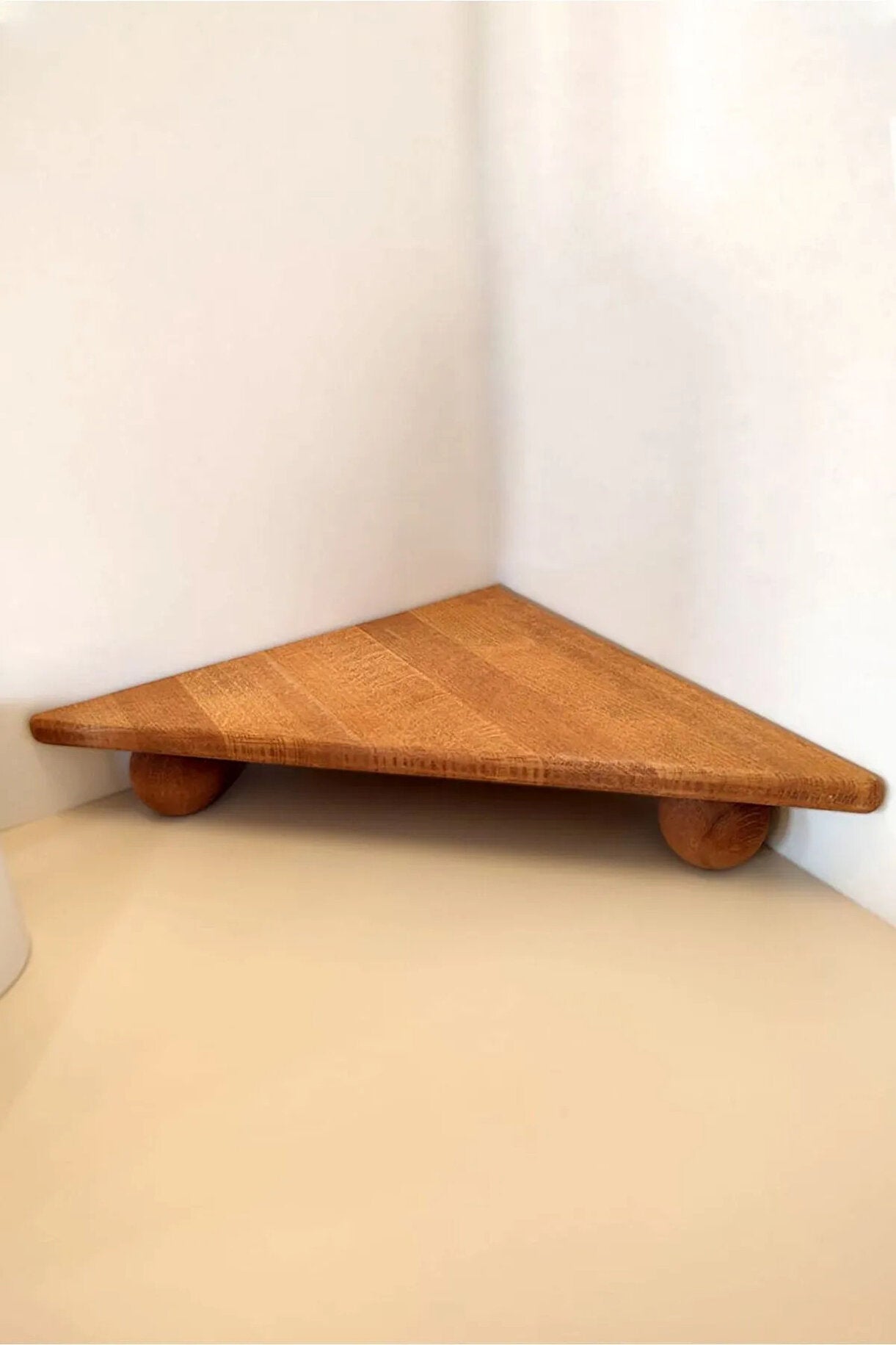 Wooden Triangle Corner Stand