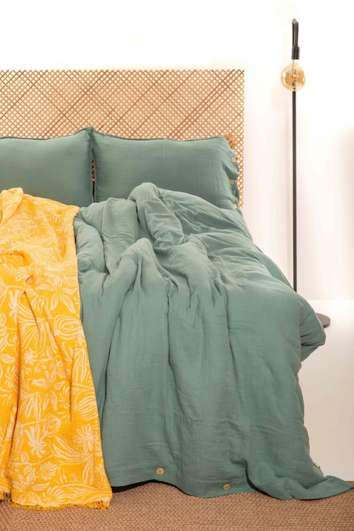 Cloudy Mood 2 Layer Muslin Double Duvet Cover Set
