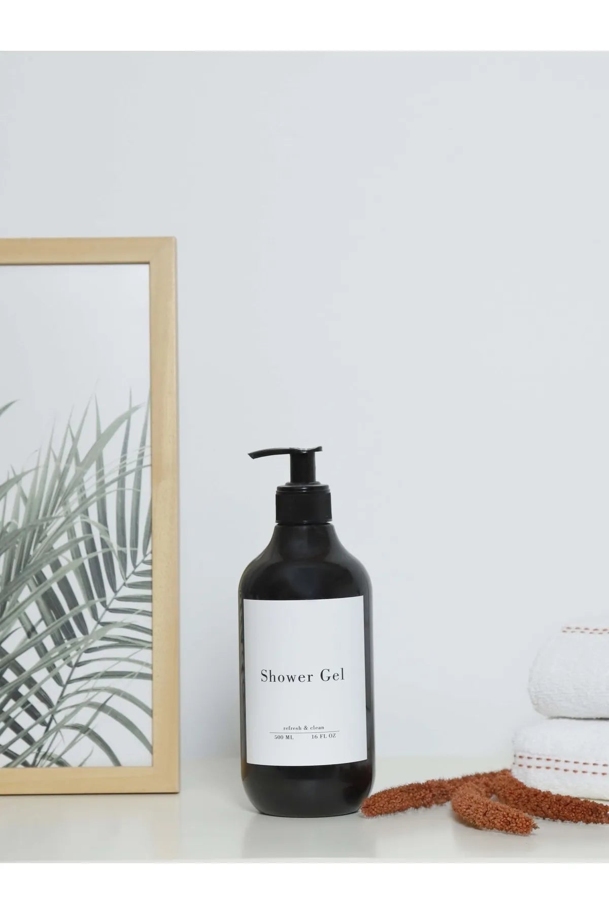 Soap Dispenser Black Plastic Bottle - 500 ml 1 Piece