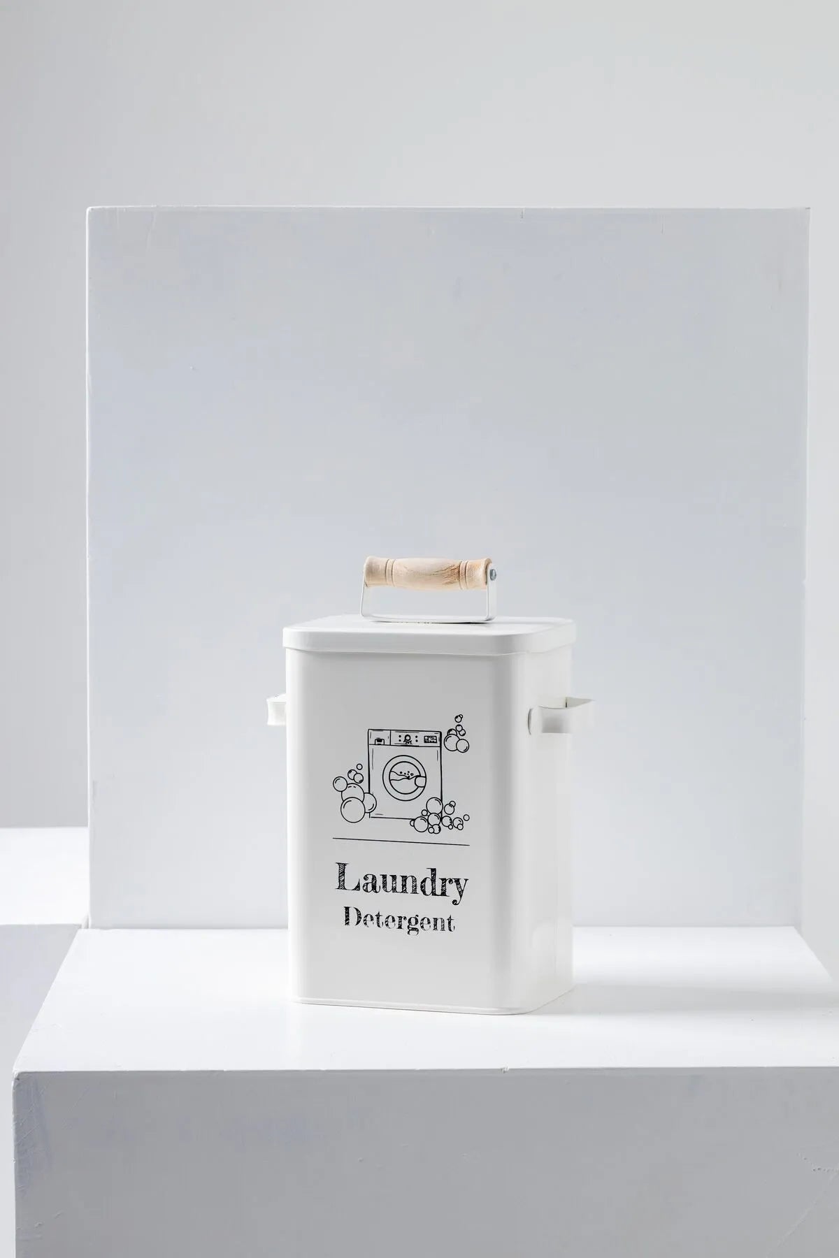 Marta Wooden Lid Detergent Storage Container