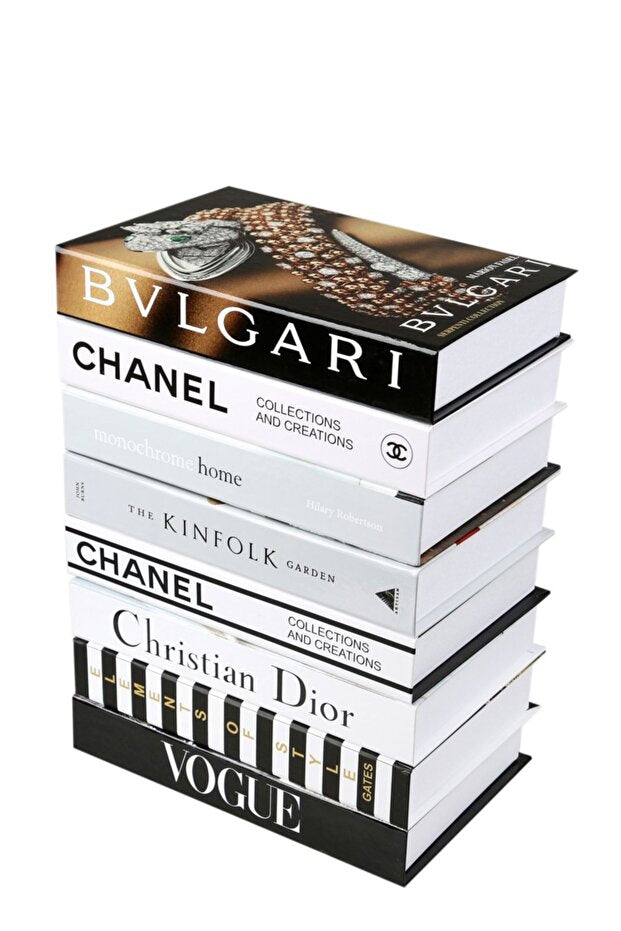 8 Piece Decorative Book Cover Box