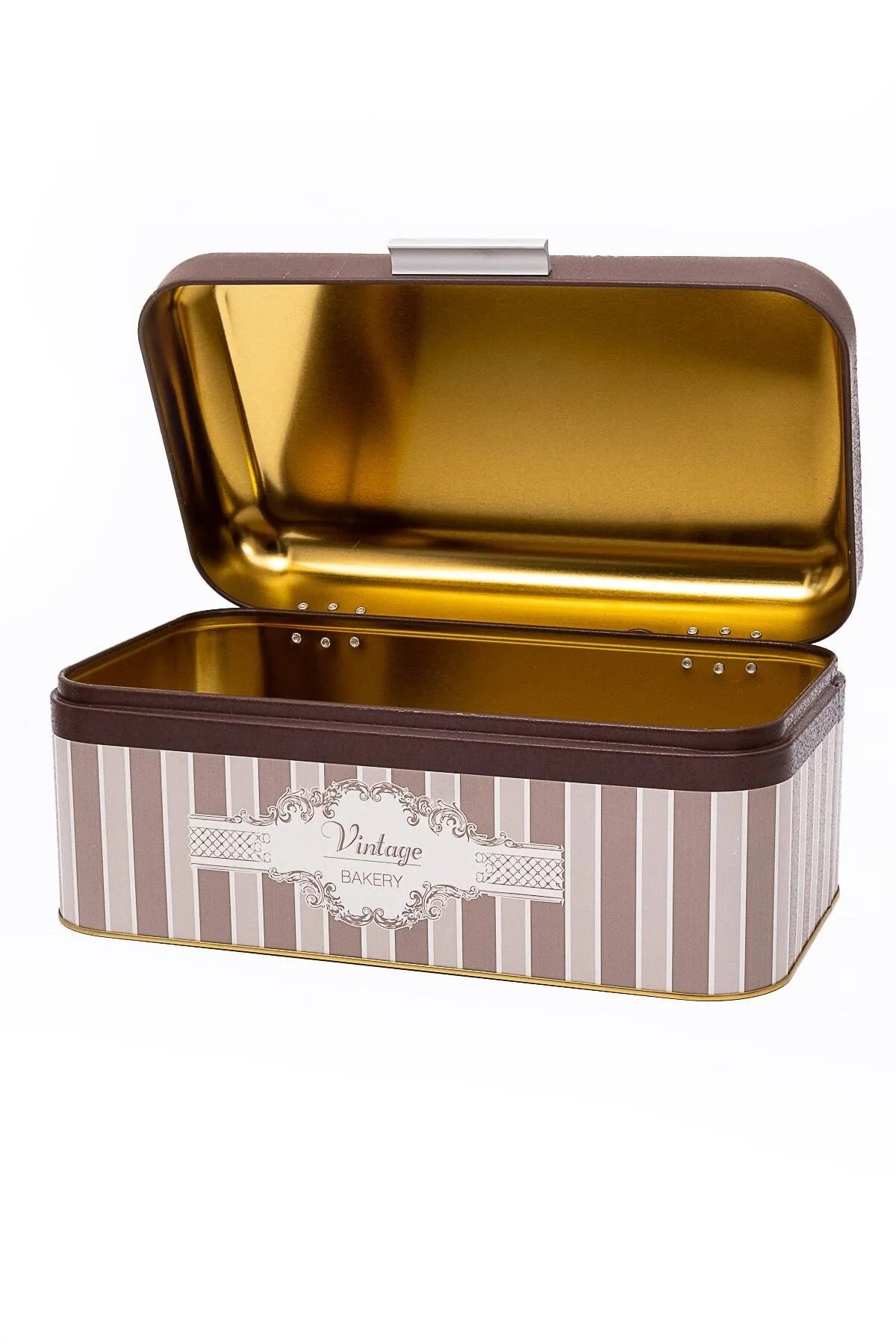 Vintage Elegance Metal Bread Storage Container