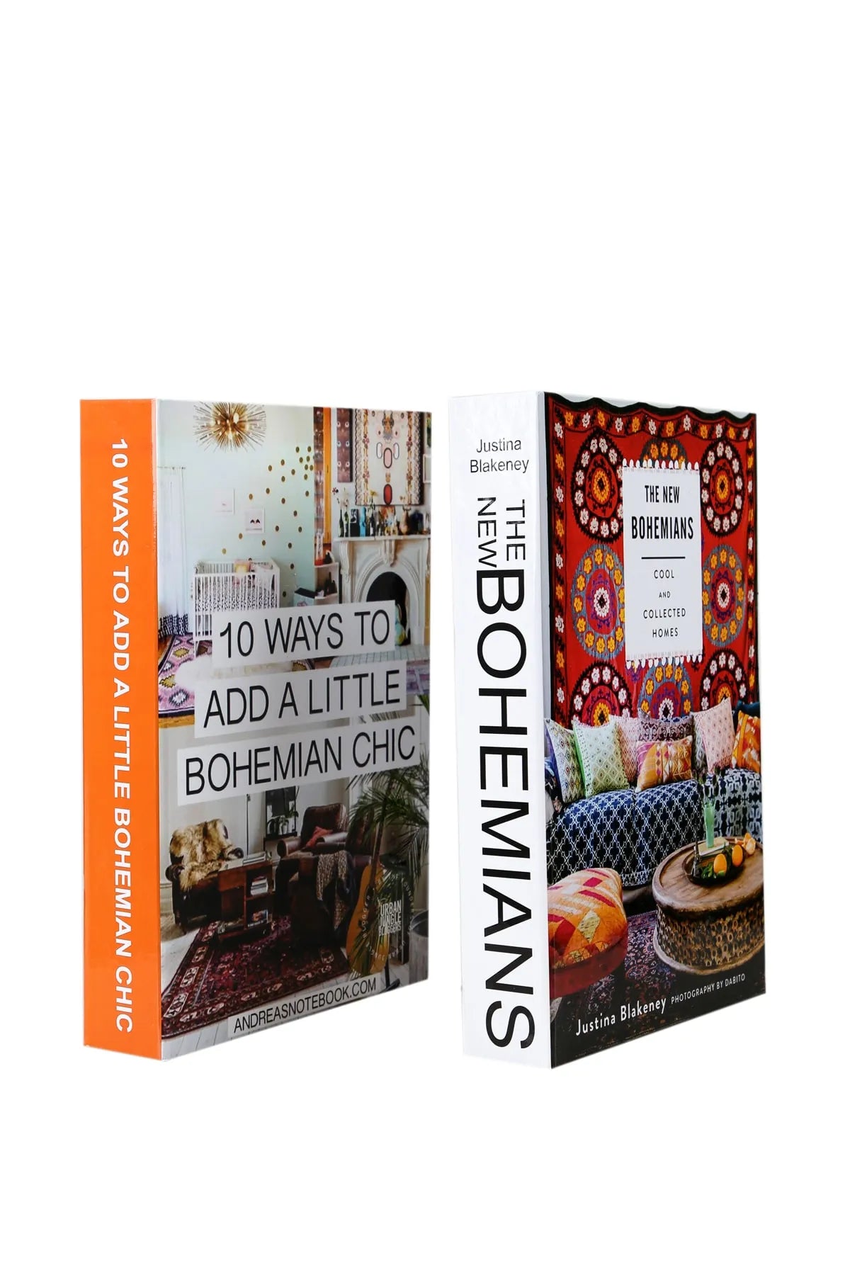 Set of 2 Decorative Book Cover Box