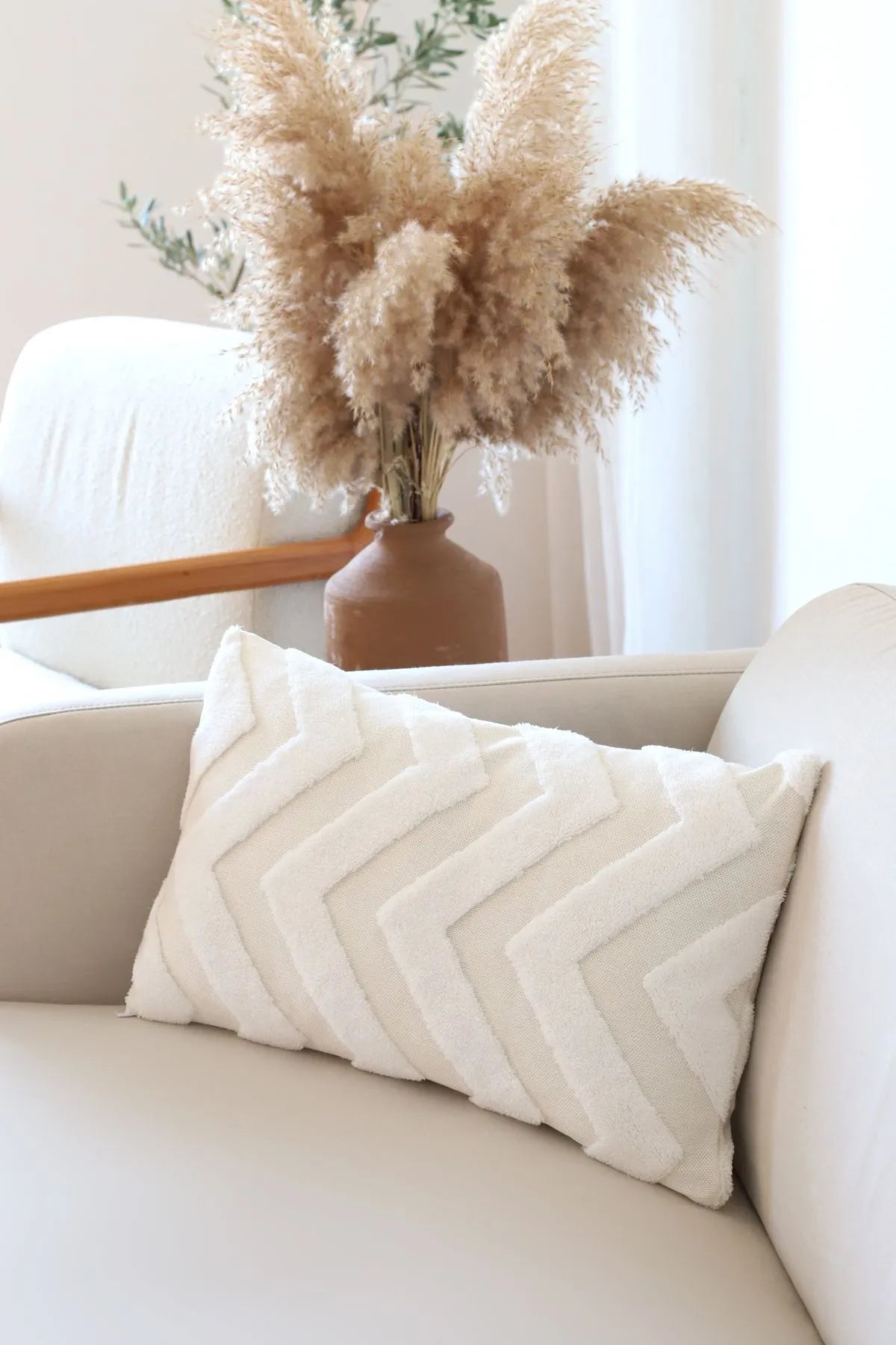 Line Decorative Pillowcase Scandinavian Bohemian Design (1 Piece)