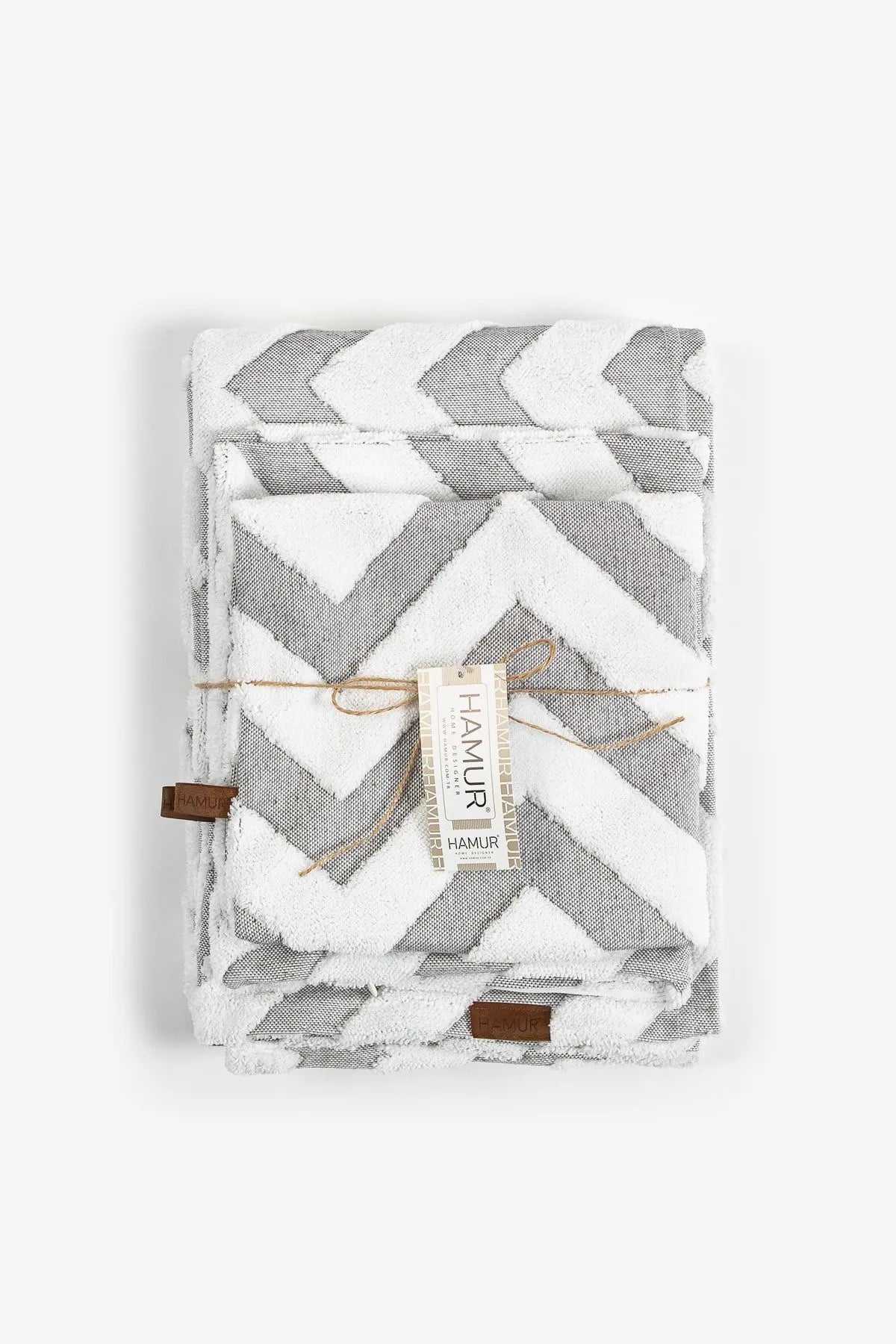 Line Bed Runner Set Scandinavian Bohemian Pattern