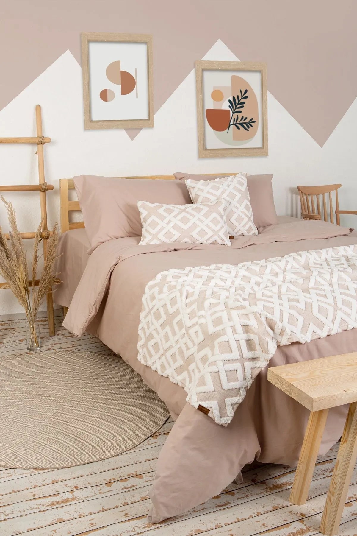 Mila Bed Runner Set Scandinavian Bohemian Pattern