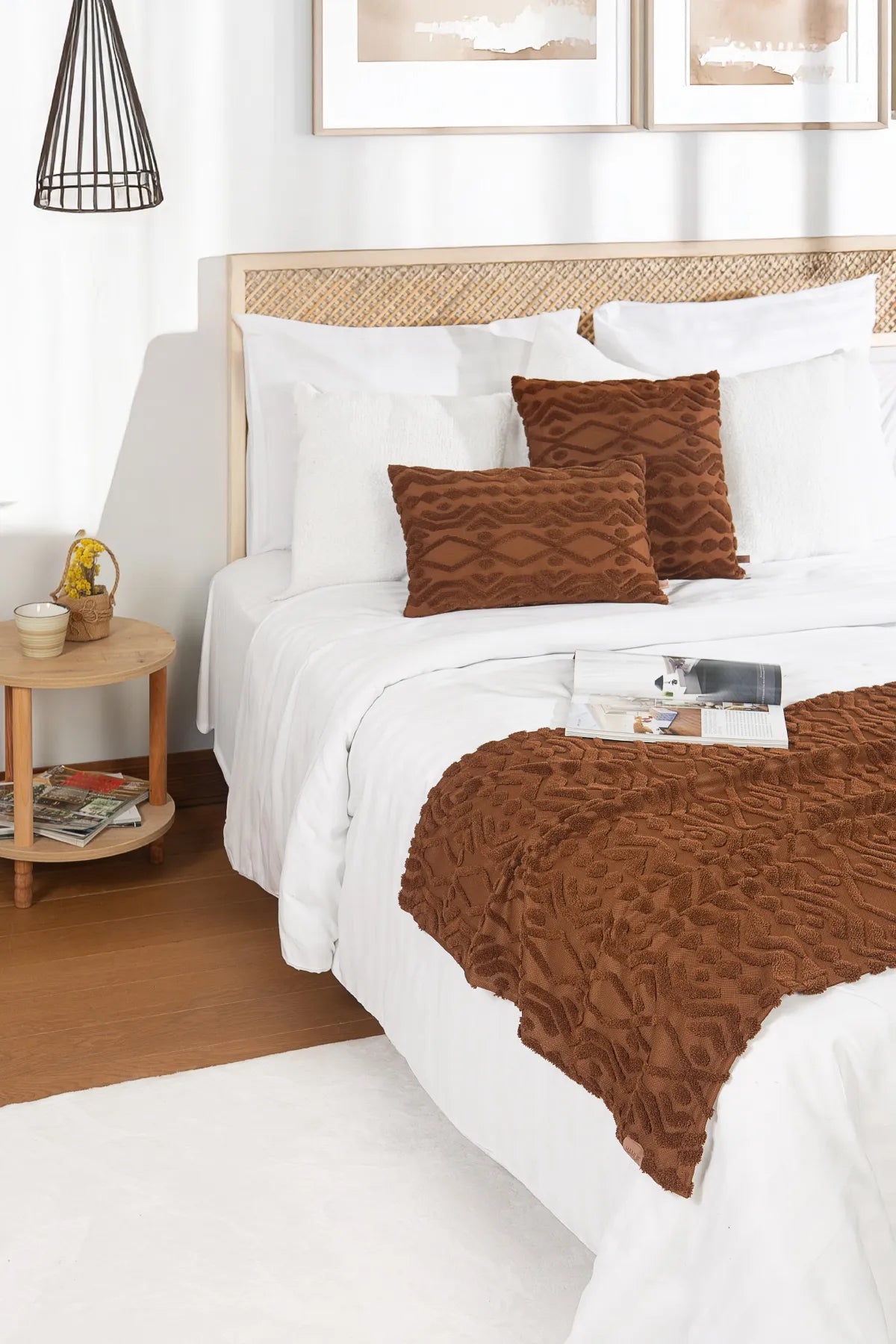 Letta Bed Runner Set Scandinavian Bohemian Pattern