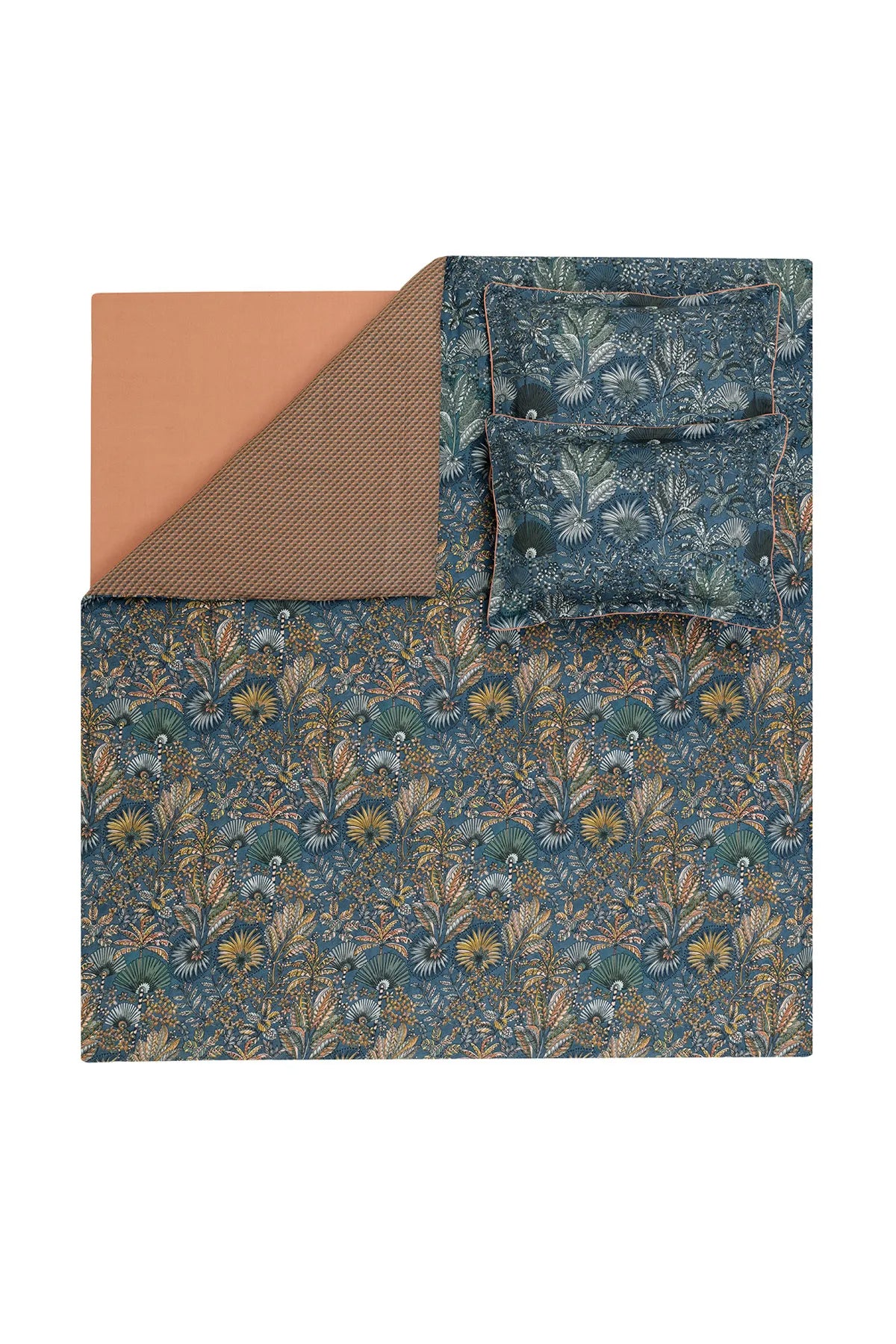 Alberta Double Satin 100% Cotton Duvet Cover Set - Petrol