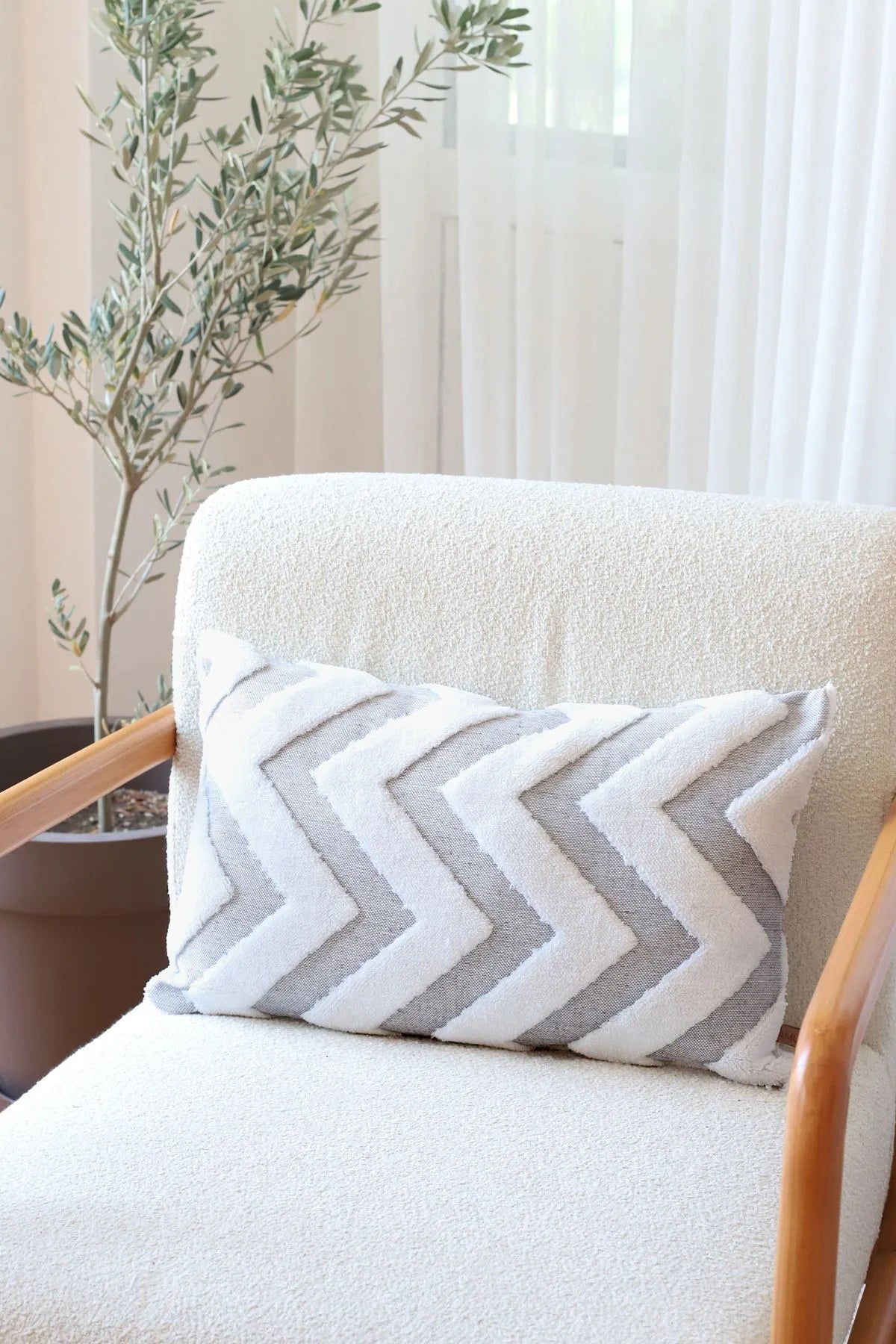Line Decorative Pillowcase Scandinavian Bohemian Design (1 Piece)